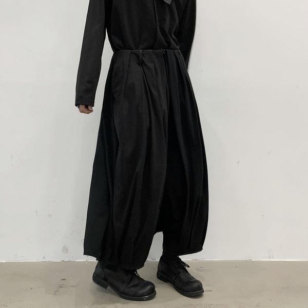 men's pants male retro fashion punk gothic wide leg skirt pant trousers men japan harajuku streetstyle loose casual kimono pant1 1yi8, Black
men's pants male retro fashion punk gothic wide leg skirt pant trousers men japan harajuku streetstyle loose casual kimono pant1 1yi8, Black