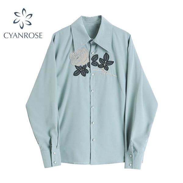 floral embroidery blouse for women single breasted lapel spring vintage long sleeve fashion loose shirt female blusas 210515, White
floral embroidery blouse for women single breasted lapel spring vintage long sleeve fashion loose shirt female blusas 210515, White