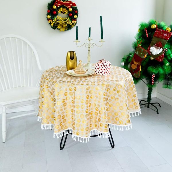 table cloth europe style round cotton linen golden christmas tree print white tassel washable tablecloth for home year party
table cloth europe style round cotton linen golden christmas tree print white tassel washable tablecloth for home year party