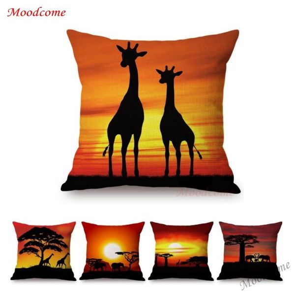 18" beautiful africa sunset cute baby giraffe elephant sofa throw pillow case cotton linen african animals chair cushion cover cushion/
18" beautiful africa sunset cute baby giraffe elephant sofa throw pillow case cotton linen african animals chair cushion cover cushion/