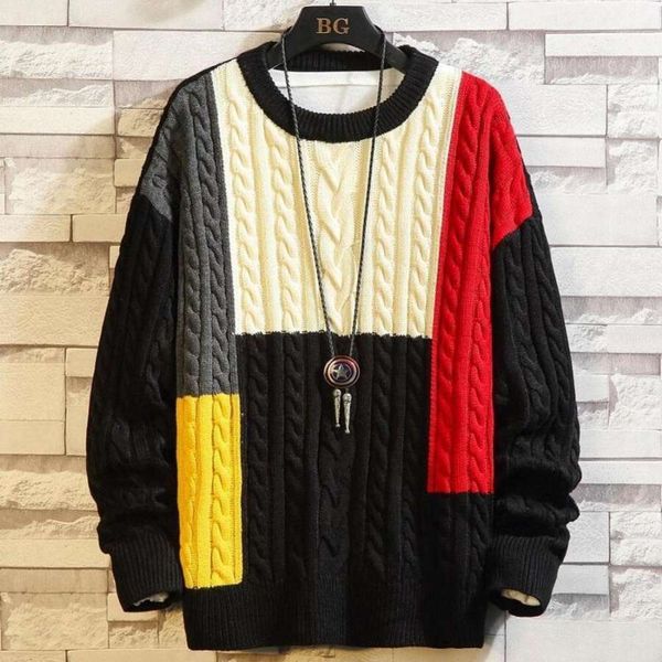men's sweaters 7xl 6xl 5xl winter thick warm oversized sweater twist pull homme patchwork pullover men mens jumper sweaters1 fzok, White;black
men's sweaters 7xl 6xl 5xl winter thick warm oversized sweater twist pull homme patchwork pullover men mens jumper sweaters1 fzok, White;black
