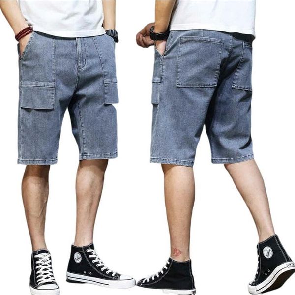 men's jeans summer men distressed jeanbig pocket streetwear man knee length denim trousers plus size 28-44, Blue
men's jeans summer men distressed jeanbig pocket streetwear man knee length denim trousers plus size 28-44, Blue