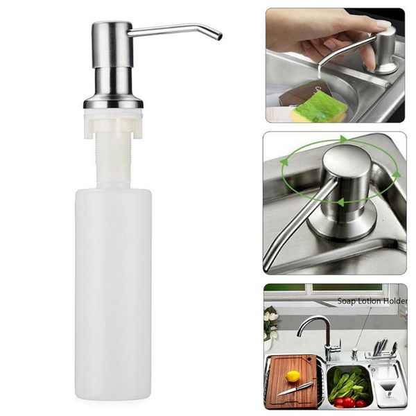 liquid soap dispenser 300ml stainless steel sink durable replacement kitchen hand pump bottle lotion tools
liquid soap dispenser 300ml stainless steel sink durable replacement kitchen hand pump bottle lotion tools