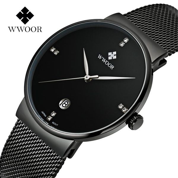 wristwatches relogio masculino wwoor stainless steel black mesh belt men watches simple fashion calendar ultra thin waterproof quartz, Slivery;brown
wristwatches relogio masculino wwoor stainless steel black mesh belt men watches simple fashion calendar ultra thin waterproof quartz, Slivery;brown