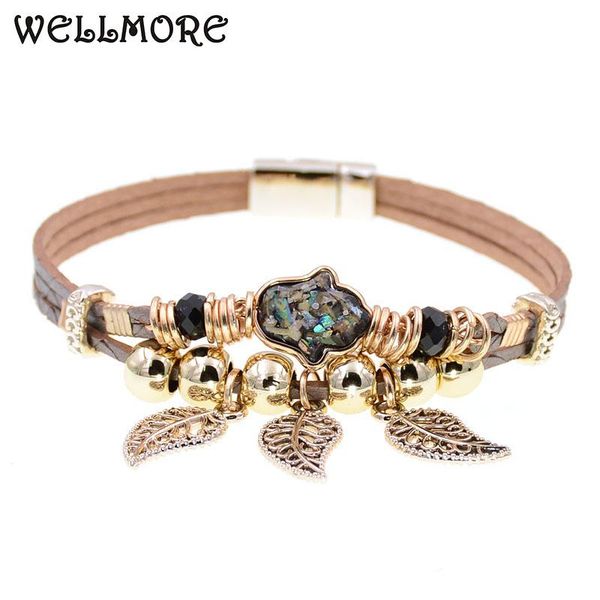 wellmore beades bracelets bohemia bracelets for women leaf leather fashion jewelry wholesale drop shipping, Golden;silver
wellmore beades bracelets bohemia bracelets for women leaf leather fashion jewelry wholesale drop shipping, Golden;silver