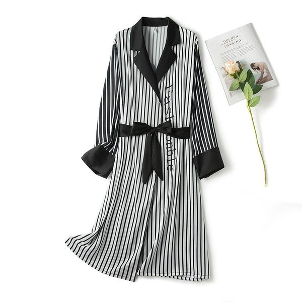 striped satin robe female sleepwear silky bridal wedding gift casual kimono bathrobe dressing gown nightgown women nightwear women's, Black;red
striped satin robe female sleepwear silky bridal wedding gift casual kimono bathrobe dressing gown nightgown women nightwear women's, Black;red