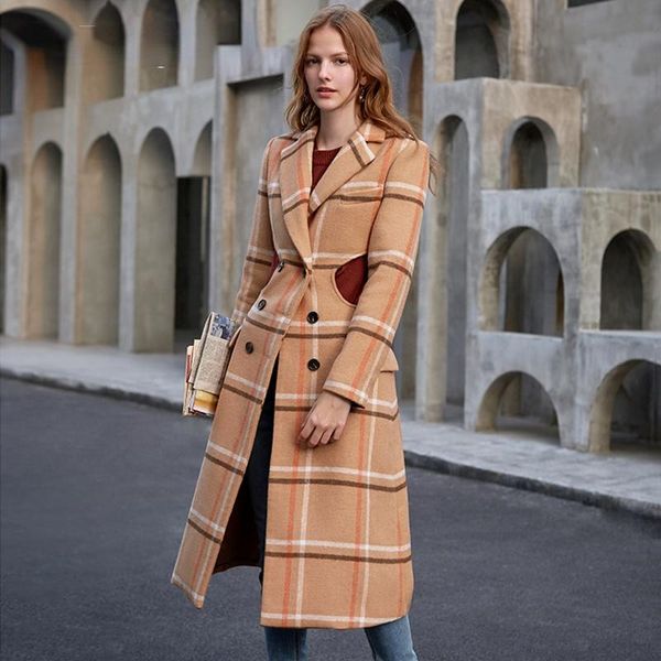 women's wool & blends plaid tweed long sleeve jacket for women lapel high waist double breasted hollow out casual coat female fashion a, Black
women's wool & blends plaid tweed long sleeve jacket for women lapel high waist double breasted hollow out casual coat female fashion a, Black