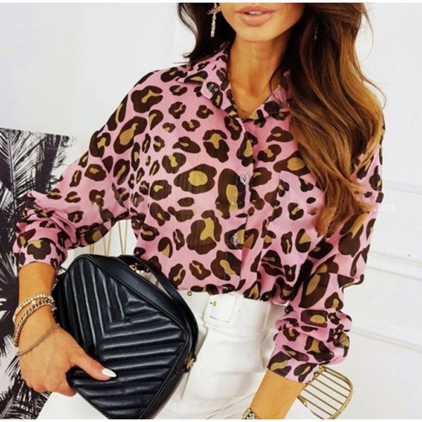 women's blouses & shirts autumn long sleeve leopard print single breasted lapel casual female shirt fashion streetwear thin ladies, White
women's blouses & shirts autumn long sleeve leopard print single breasted lapel casual female shirt fashion streetwear thin ladies, White