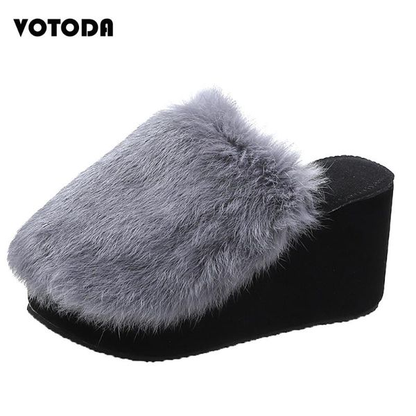 winter women wedge heel fur slippers fluffy hair flip flop flat soft furry slides lady thick bottom platform shoes woman, Black
winter women wedge heel fur slippers fluffy hair flip flop flat soft furry slides lady thick bottom platform shoes woman, Black