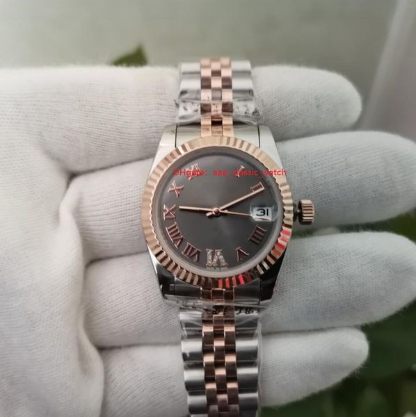 wristwatches 31mm 18038 gray dial two tone rose gold stainless steel asia 2813 automatic mechanical ladies watch women's watches, Slivery;brown
wristwatches 31mm 18038 gray dial two tone rose gold stainless steel asia 2813 automatic mechanical ladies watch women's watches, Slivery;brown