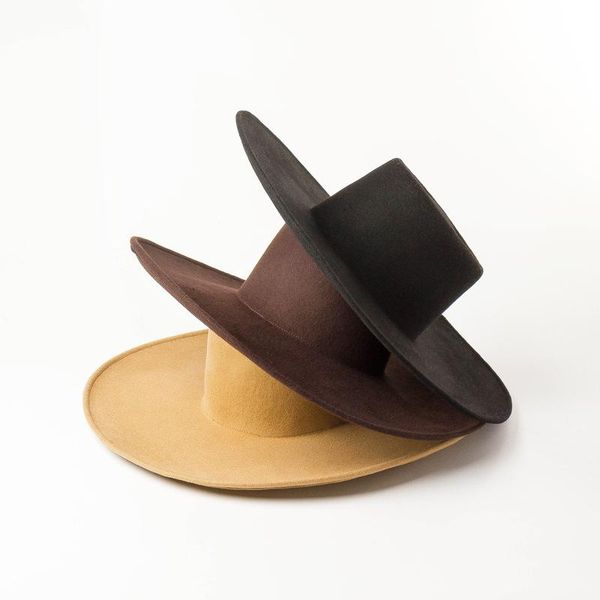 stingy brim hats king wheat perform stage show s big high wool women's fedoras 2021 model's pography solid black camel large hat, Blue;gray
stingy brim hats king wheat perform stage show s big high wool women's fedoras 2021 model's pography solid black camel large hat, Blue;gray