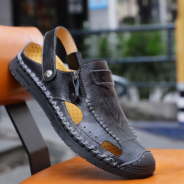 slippers large size sandals men's fashion summer soft sole dual purpose casual baotou beach shoes qufp, Black
slippers large size sandals men's fashion summer soft sole dual purpose casual baotou beach shoes qufp, Black