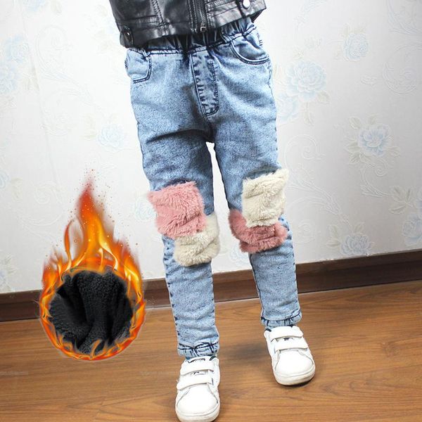 boys girls jeans winter children warm cotton-padded trousers denim pants kid clothes elastic waist thicken plus velvet, Blue
boys girls jeans winter children warm cotton-padded trousers denim pants kid clothes elastic waist thicken plus velvet, Blue