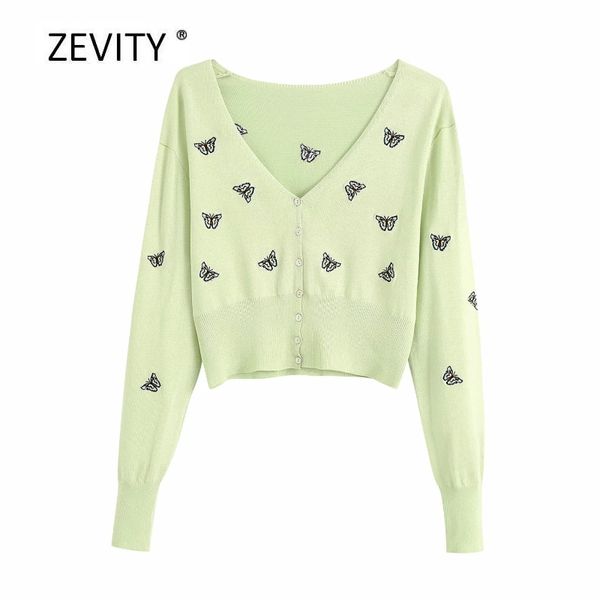 zevity women fashion v neck butterfly embroidery knitting sweater ladies long sleeve cardigan sweaters chic casual s310 210419, White;black
zevity women fashion v neck butterfly embroidery knitting sweater ladies long sleeve cardigan sweaters chic casual s310 210419, White;black