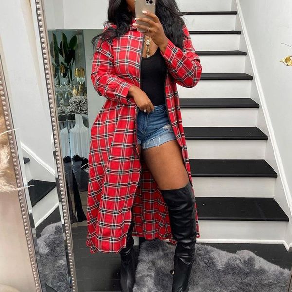 women's trench coats women long sleeve shirt style jacket coat vintage lattice plaid casual lady fashion turndown collar windbreaker, Tan;black
women's trench coats women long sleeve shirt style jacket coat vintage lattice plaid casual lady fashion turndown collar windbreaker, Tan;black