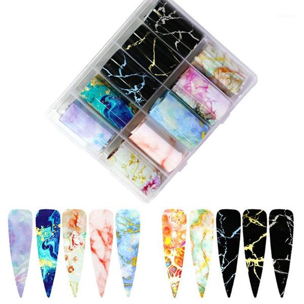 box(10 rolls) nail foil polish stickers marble designs transfer holographic diy bright glitter sticker decals1, Black
box(10 rolls) nail foil polish stickers marble designs transfer holographic diy bright glitter sticker decals1, Black