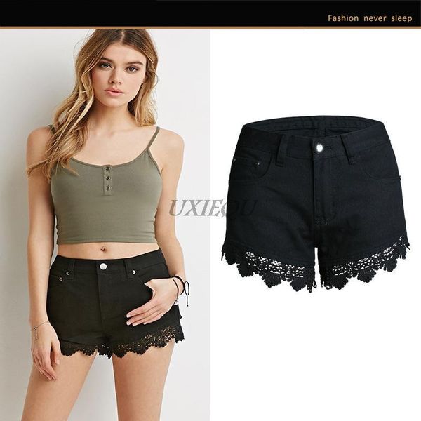 women's jeans denim lace shorts crocheted hollow thin pants stitching summer style 2021, Blue
women's jeans denim lace shorts crocheted hollow thin pants stitching summer style 2021, Blue