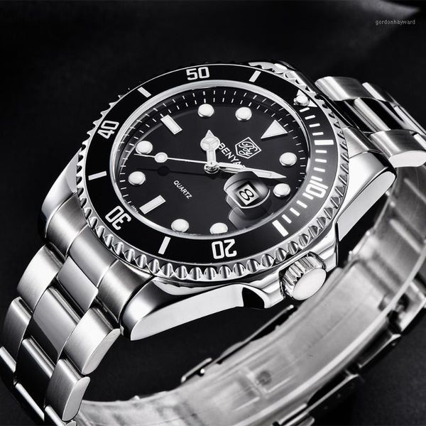 wristwatches benyar 2021 luxury business men quartz wristwatch brand stainless steel 30atm waterproof sports watch reloj hombre, Slivery;brown
wristwatches benyar 2021 luxury business men quartz wristwatch brand stainless steel 30atm waterproof sports watch reloj hombre, Slivery;brown