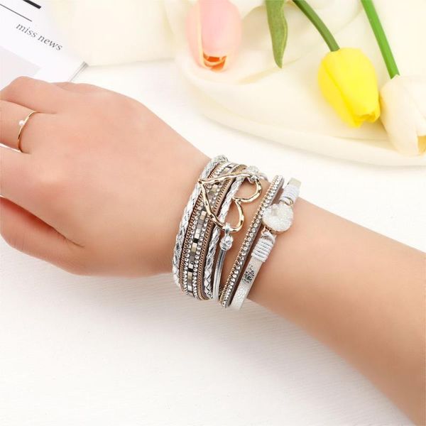 charm bracelets bohemian multilayer bracelet national customs heart open design jewelry for girls princess gift handmade, Golden;silver
charm bracelets bohemian multilayer bracelet national customs heart open design jewelry for girls princess gift handmade, Golden;silver