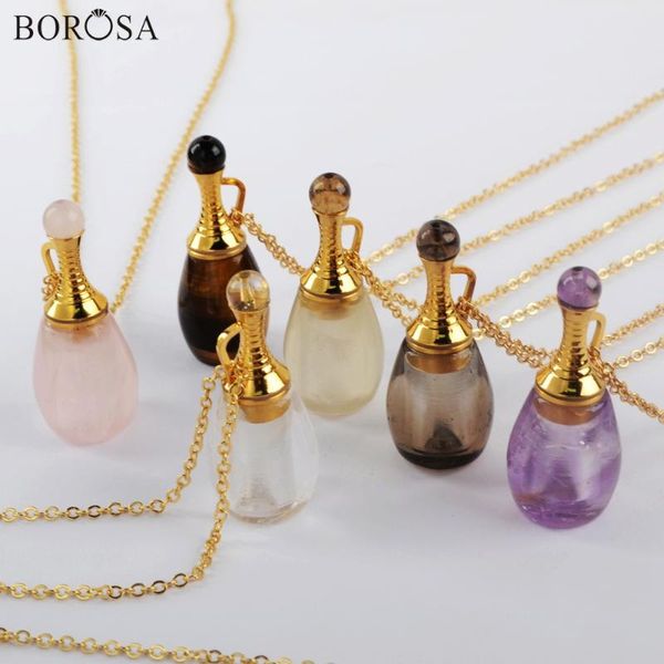pendant necklaces borosa 3pcs 26inch gild natural gems stone essential oil diffuser healing chakra crystal quartz perfume bottle necklace wx, Silver
pendant necklaces borosa 3pcs 26inch gild natural gems stone essential oil diffuser healing chakra crystal quartz perfume bottle necklace wx, Silver