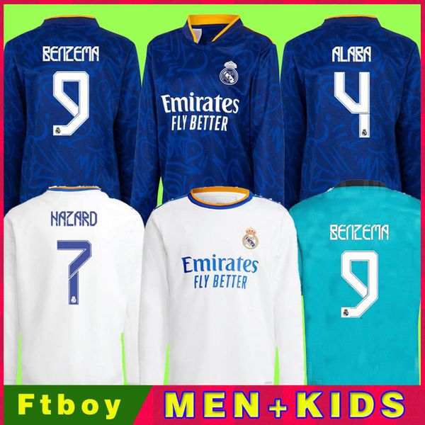 long sleeve real madrid jerseys 21 22 soccer football shirt camavinga alaba hazard benzema asensio modric marcelo valverde camiseta men + ki, Black;yellow
long sleeve real madrid jerseys 21 22 soccer football shirt camavinga alaba hazard benzema asensio modric marcelo valverde camiseta men + ki, Black;yellow