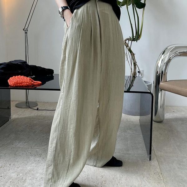 women's pants & capris 2021 summer korean version of the lazy folds vertical texture inclined placket casual loose wide-leg thin cool, Black;white
women's pants & capris 2021 summer korean version of the lazy folds vertical texture inclined placket casual loose wide-leg thin cool, Black;white