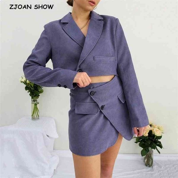 vintage one button short women corduroy blazer high waist irregular cross slit mini skirt long sleeve suits 2 pieces set 210730, White
vintage one button short women corduroy blazer high waist irregular cross slit mini skirt long sleeve suits 2 pieces set 210730, White