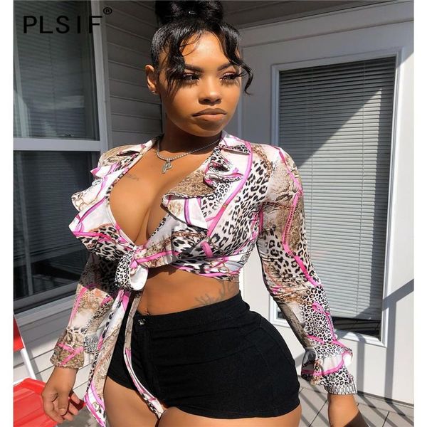 leopard print tight lady shirt fashion ruffles spliced flare sleeve blouse streetwear trend deep v-neck crop women's blouses & shir, White
leopard print tight lady shirt fashion ruffles spliced flare sleeve blouse streetwear trend deep v-neck crop women's blouses & shir, White