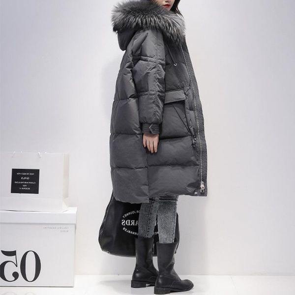 women's down & parkas 2021 winter medium and long jacket hooded fashion white duck really big fur collar thickened to, Black
women's down & parkas 2021 winter medium and long jacket hooded fashion white duck really big fur collar thickened to, Black