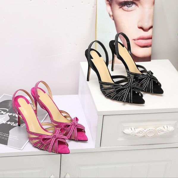elegant woman open toe rhinestone bow slkingback stiletto sandals crystal high heel sandal large size custom make, Black
elegant woman open toe rhinestone bow slkingback stiletto sandals crystal high heel sandal large size custom make, Black