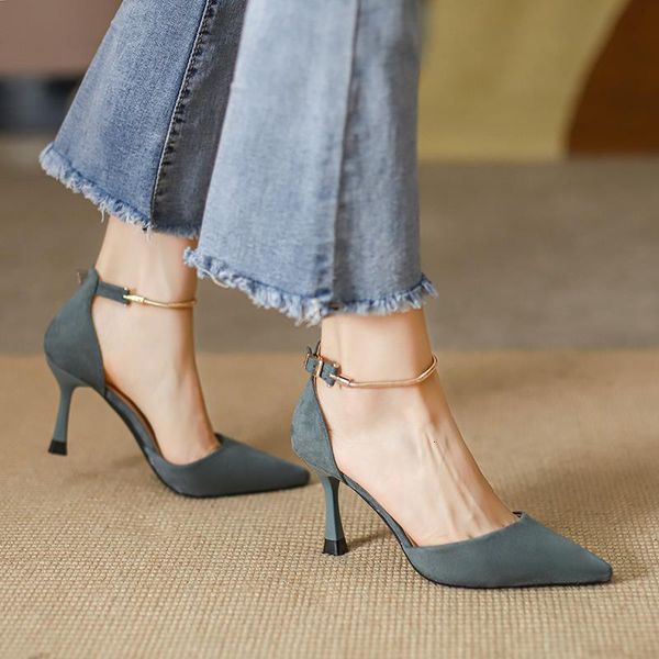 luxury dress shoes pointed thin heel high-heeled women's sho bag cool spring 2021 summer one line buckle fairy temperament, Black
luxury dress shoes pointed thin heel high-heeled women's sho bag cool spring 2021 summer one line buckle fairy temperament, Black