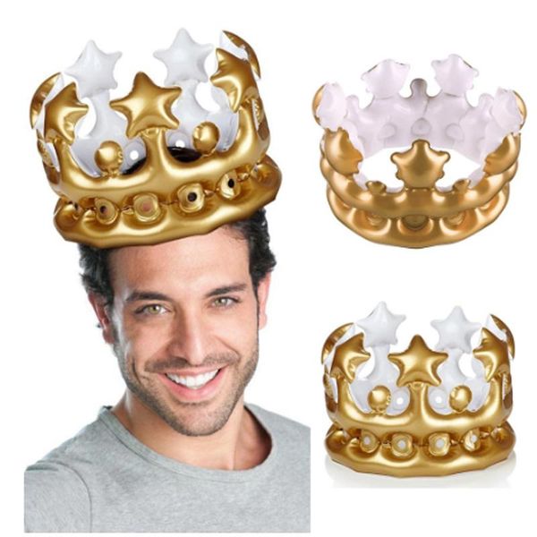 party hats inflatable gold crown kids birthday cap king toy decoration 
party hats inflatable gold crown kids birthday cap king toy decoration