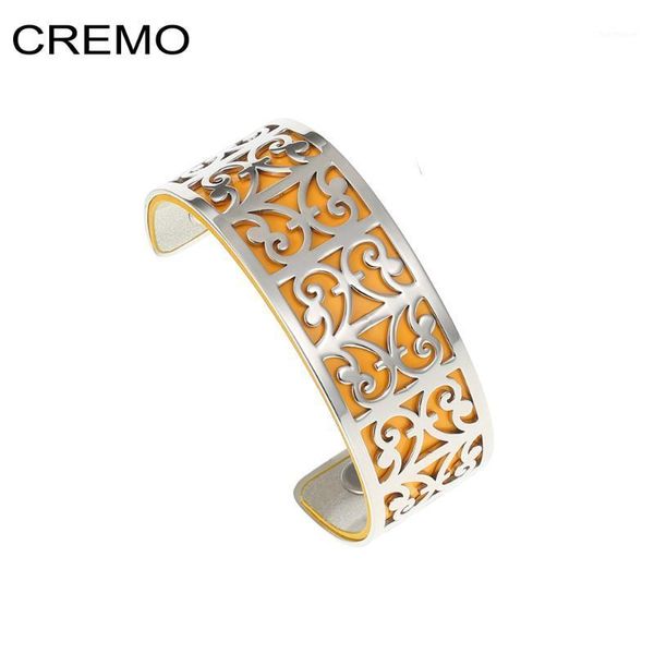 cremo open wide aries bangles for women stainless steel bracelet manchette femme reversible leahter bangle pulseiras1, Black
cremo open wide aries bangles for women stainless steel bracelet manchette femme reversible leahter bangle pulseiras1, Black
