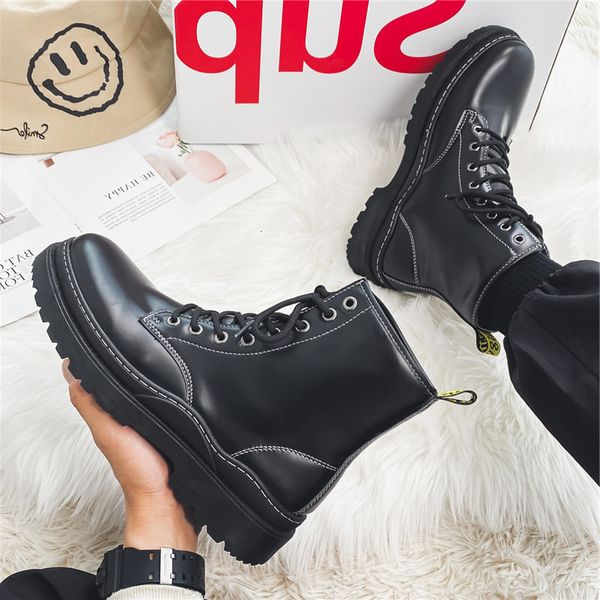 shoes autumn and winter high martin men's casual waterproof tooling motorcycle leather boots fashion, Black
shoes autumn and winter high martin men's casual waterproof tooling motorcycle leather boots fashion, Black