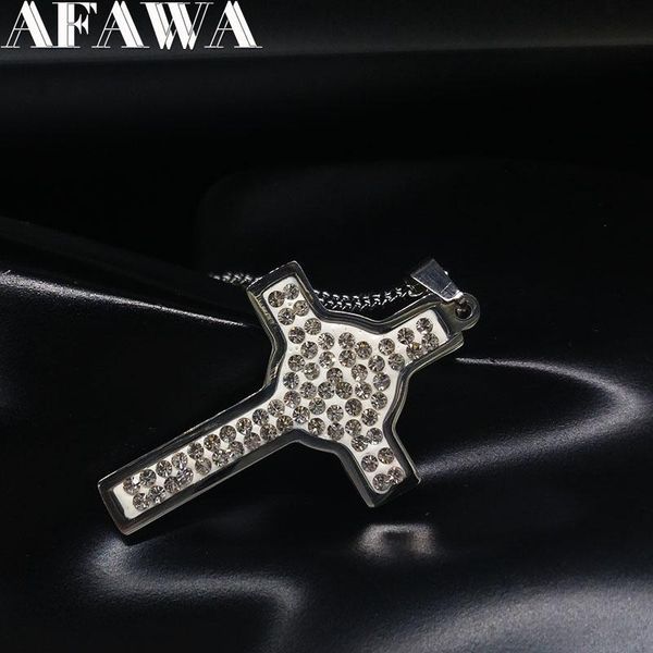 pendant necklaces big cross silver color stainless steel for women or men with crystal chockers neckless jewelry bijoux femme n612103
pendant necklaces big cross silver color stainless steel for women or men with crystal chockers neckless jewelry bijoux femme n612103