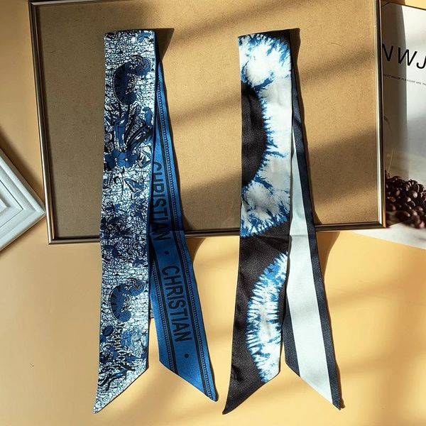 scarves silky handle spring and summer korean mini long silk scarf for women, Blue;gray
scarves silky handle spring and summer korean mini long silk scarf for women, Blue;gray