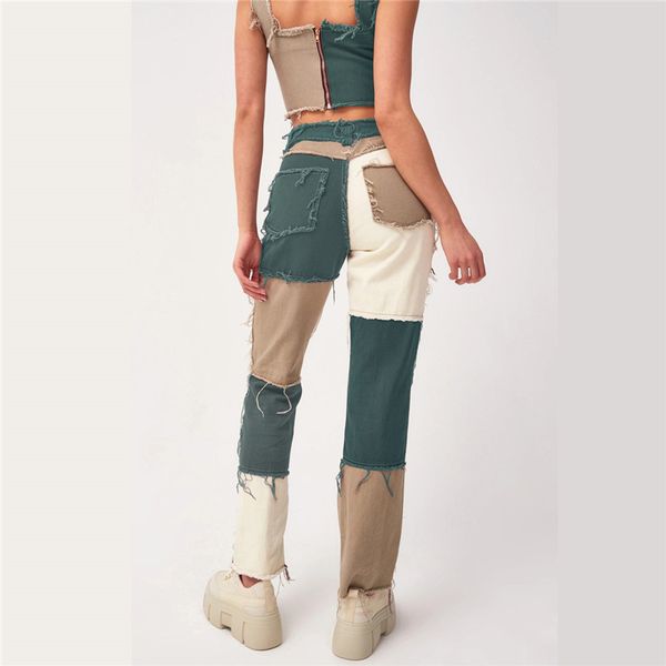 autumn patchwork high waist straight denim pants women casual skinny ripped jeans capris pocket long trousers ladies streetwear, Blue
autumn patchwork high waist straight denim pants women casual skinny ripped jeans capris pocket long trousers ladies streetwear, Blue
