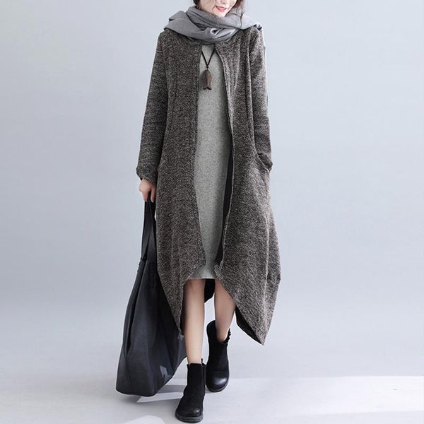 winter women irregular thick coat zipper pocket knitted o neck outerwear casual loose long fleece wool jacket women's & blends, Black
winter women irregular thick coat zipper pocket knitted o neck outerwear casual loose long fleece wool jacket women's & blends, Black