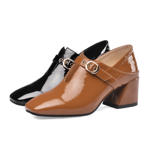 dress shoes plus size 33-43 women's genuine leather thick high heel autumn pumps metal buckle elegant ladies comfortable sale, Black
dress shoes plus size 33-43 women's genuine leather thick high heel autumn pumps metal buckle elegant ladies comfortable sale, Black