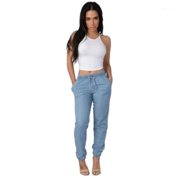 women's jeans summer women high waist skinny denim pants ladies causal lace up elastic jean loose mom wear female pencil trousers, Blue
women's jeans summer women high waist skinny denim pants ladies causal lace up elastic jean loose mom wear female pencil trousers, Blue