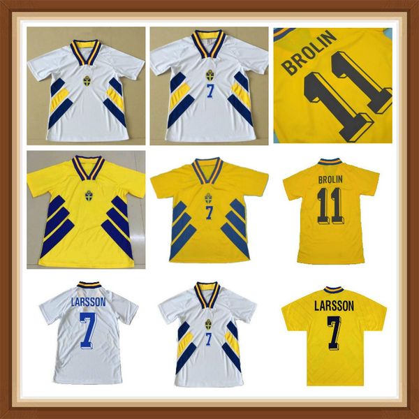 retro soccer jersey dahlin brolin larsson andersson home away shirt 1994 sweden classic football uniforms, Black;yellow
retro soccer jersey dahlin brolin larsson andersson home away shirt 1994 sweden classic football uniforms, Black;yellow