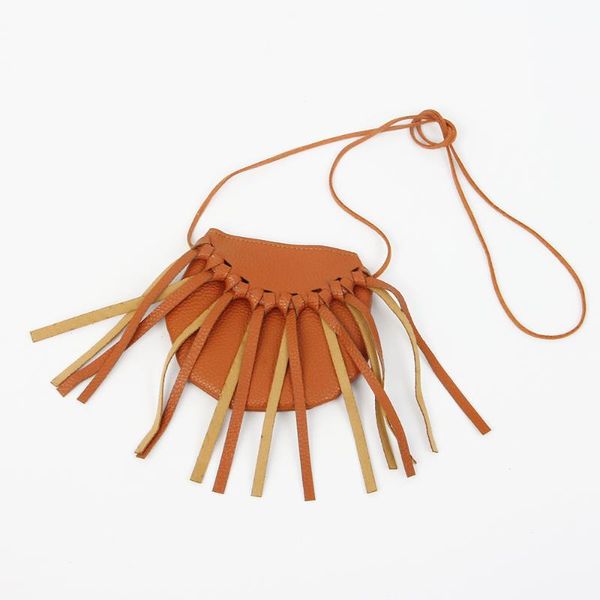 caps & hats born baby casual tassels bags fashion children cute little mini bag for toddler girls small kids sweet pu accessories, Yellow