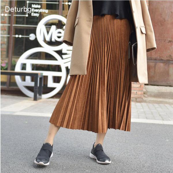 casual dresses deturbg womens elegant suede accordion pleated skirt ladies high-quality elastic high waist midi skirts saias fashi, Black;gray
casual dresses deturbg womens elegant suede accordion pleated skirt ladies high-quality elastic high waist midi skirts saias fashi, Black;gray