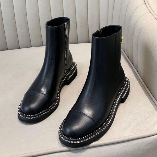 boots women chunky heel short woman comfortable shoes autumn winter designer booties natural cowhide lasdies fashion botas, Black
boots women chunky heel short woman comfortable shoes autumn winter designer booties natural cowhide lasdies fashion botas, Black