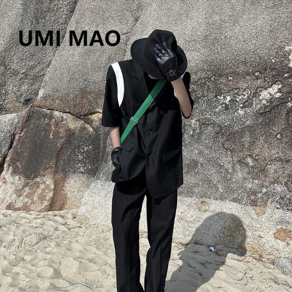 men's suits & blazers umi mao dark wind 2021 summer fashion short-sleeved suit thinner jacket men women with same paragraph blazer masc, White;black
men's suits & blazers umi mao dark wind 2021 summer fashion short-sleeved suit thinner jacket men women with same paragraph blazer masc, White;black