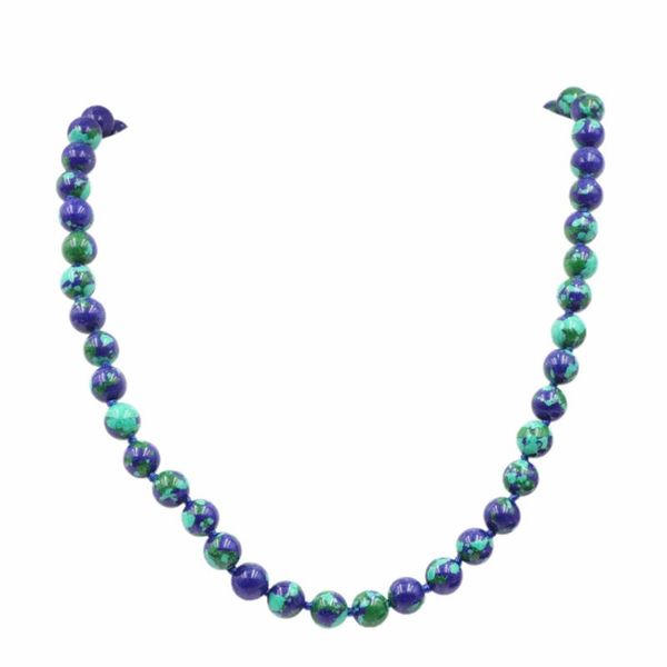 chokers 8 10mm round lapis lazuli chrysocolla azurite beads necklace stone chain strand necklaces for women charming gift jewelry a722, Golden;silver
chokers 8 10mm round lapis lazuli chrysocolla azurite beads necklace stone chain strand necklaces for women charming gift jewelry a722, Golden;silver