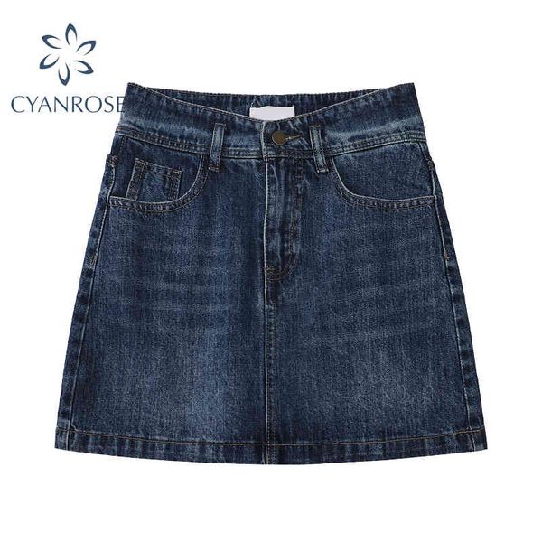 high waist crop denim skirts women summer blue&white washed a line skirt female streetwear rok party club bar clothes 210417, Black
high waist crop denim skirts women summer blue&white washed a line skirt female streetwear rok party club bar clothes 210417, Black