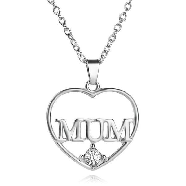 hollow love heart mother's day gift letter mum zircon pendant necklace woman mother girl wedding blessing jewelry necklaces, Silver
hollow love heart mother's day gift letter mum zircon pendant necklace woman mother girl wedding blessing jewelry necklaces, Silver