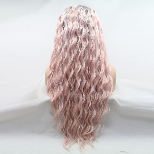 2021 new european and american fashion chemical fiber front lace long curly african black lace long hair wig daily leisure pink wig set temp
2021 new european and american fashion chemical fiber front lace long curly african black lace long hair wig daily leisure pink wig set temp