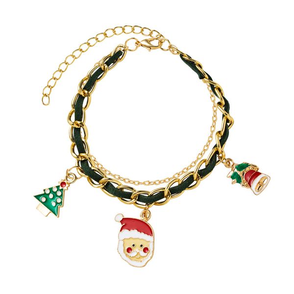 christmas charm bracelet link chain bracelet for women teen girls 211867, Golden;silver
christmas charm bracelet link chain bracelet for women teen girls 211867, Golden;silver